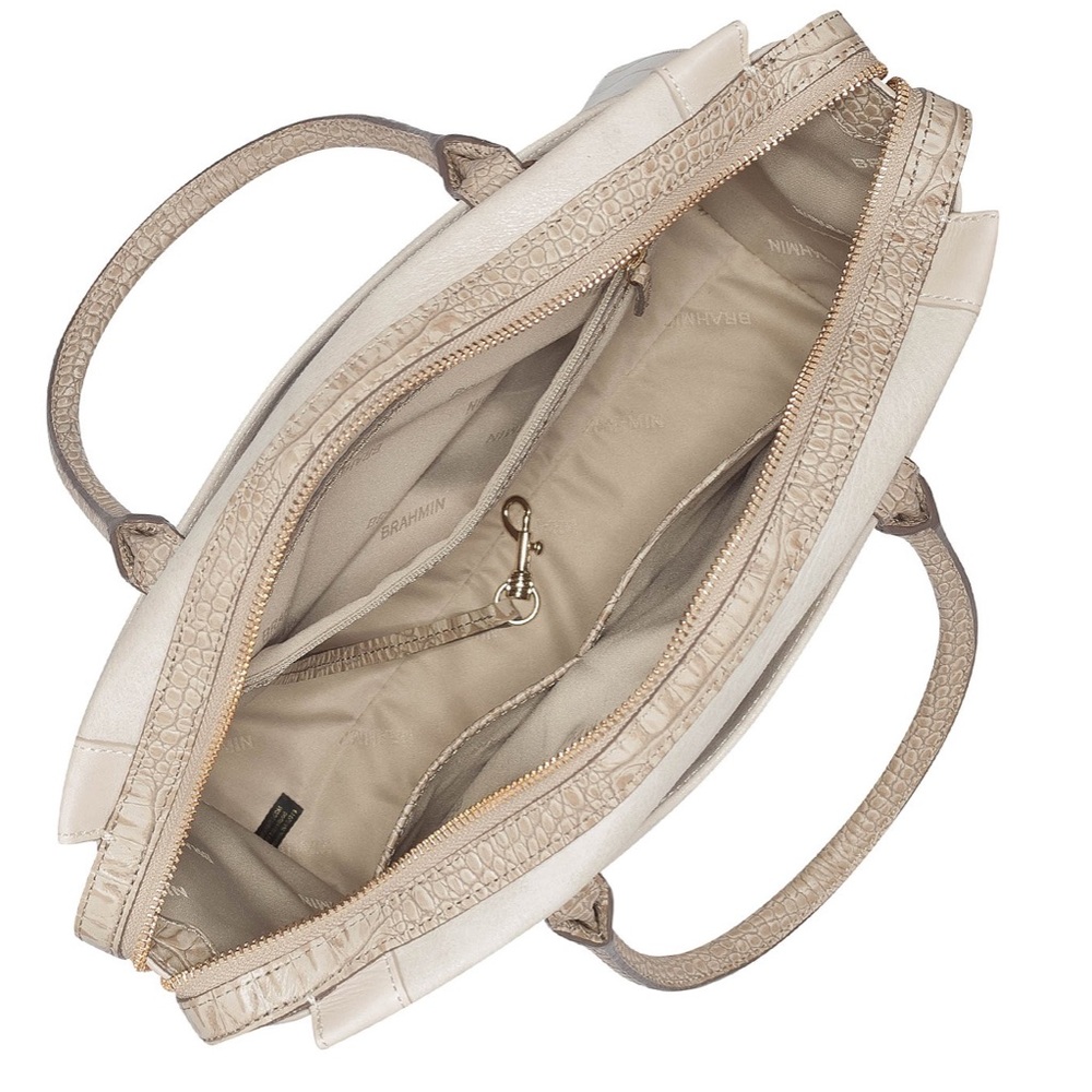 BRAHMIN Small Emily Stone Carson Satchel bag No longer Available in stores. Soft - Picture 7 of 8